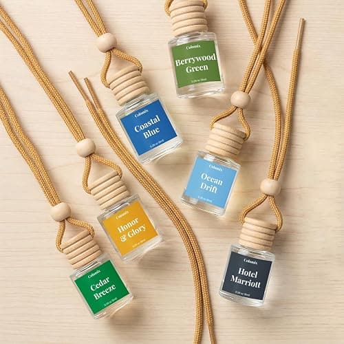 Car Air Fresheners, Colomix Coastal Blue Hanging Car Diffuser 2 Packs, Essential Oil Auto Odor Eliminator, Long Lasting Natural Scent, Car Aroma Freshener for Rearview Mirror thumbnail 8