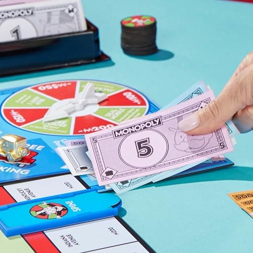 Monopoly Free Parking Jackpot Expansion | Add More Fun to Classic Monopoly Game and Play Faster | Ages 8+ | 2-6 Players | 40 Mins. | Family Board Games | Kids thumbnail 8