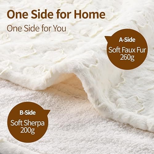 Bearhug Heated Blanket Twin Size, 62"x84" Electric Blanket with 10 Heat Levels & 1-12H Adjustable Auto Off, Faux Fur and Sherpa Reversible Bed Warmer, ETL Certified, Machine Washable thumbnail 3