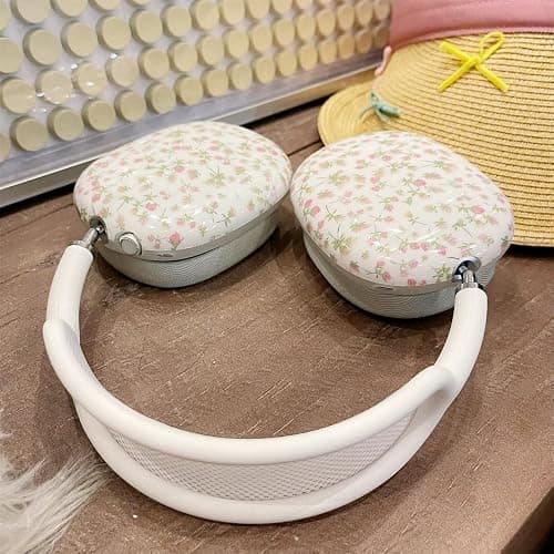 SCJLSDA for AirPods Max Case,Cute Pink Flower Design,plant Floral Shock Buffer Headphones Ear Buds Protective Cover for Girls Ladies thumbnail 7