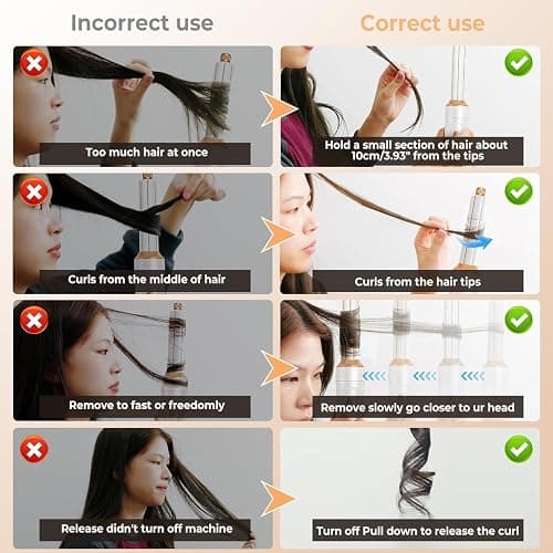 Hair Dryer Brush 5 in 1, Negative Ion Blow Dryer Brush Set Upgrade Hot Air Brush Air Styler Curling Wrap Air Curler, Curling Iron Hair Styling Tools As A Gift for Straight/Curl/Drying/Smoothing thumbnail 7