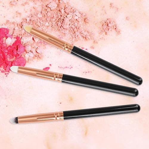 Urtlia Professional Small Pencil Eyeshadow Brush 8Pcs for Eye Shadow Eyeliner Smudge Blending Precision Perfect Cut Crease Makeup Brushes Tool Set（Black-EA01） thumbnail 3