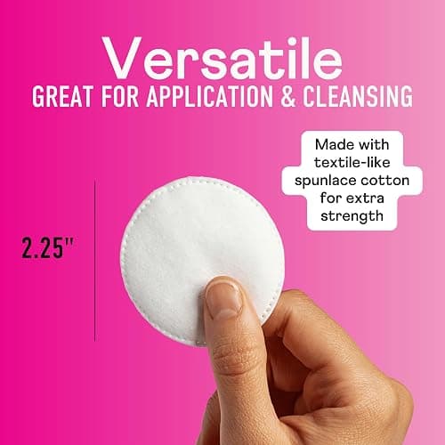 Swisspers Premium Cotton Rounds, Dual Sided Pads - 100 Pads (Pack of 3) - 100% Pure Chlorine-Free Cotton, Hypoallergenic & Dermotologist Tested - Cotton Pads for Makeup & Nail Polish Removal thumbnail 7