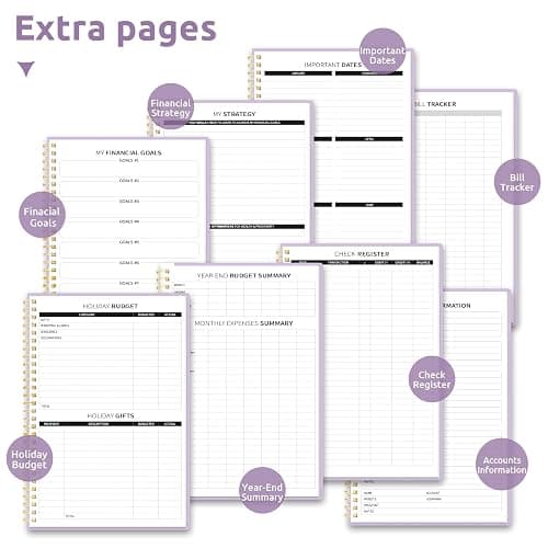 Budget Planner - Monthly Budget Book with Expense Tracker Notebook, Undated Bill Organizer & Finance Planner to Take Control of Your Money, 2025-2026 Account Book to Manage Your Finances-Lavender thumbnail 6