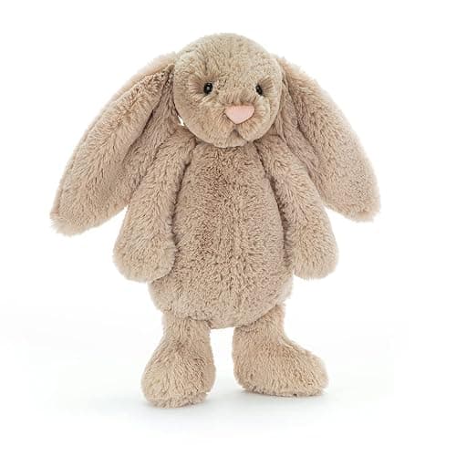 Jellycat Bashful Beige Bunny Stuffed Animal, Medium 12 inches - Rabbit and Bunny Plush Toy - Classic Children's Gift thumbnail 5