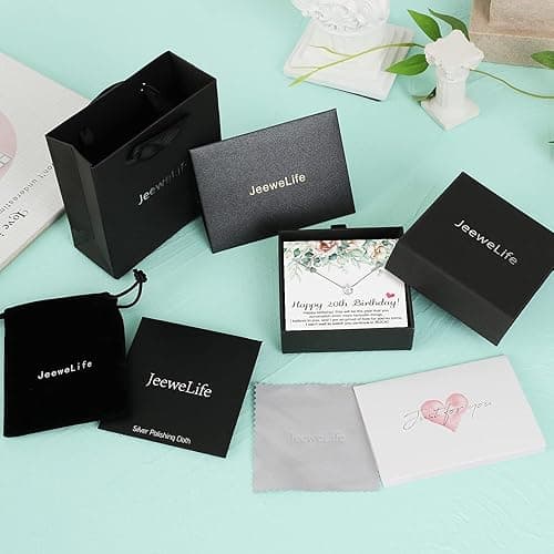 JeeweLife Sterling Silver Cubic Zirconia Necklace Birthday Gifts for Women (7-80th Birthday Gifts) - 20th thumbnail 6