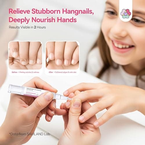 SAVILAND Cuticle Oil Pen for Kids: Plant-Based Nail Oil Pen 8-Hour Long-Lasting Nourishment 2-Hour Soften Tough Hangnails Child-friendly Cuticle Oil for Nails Gentle Nail Care for Kids 3-8 (Glamkids) thumbnail 3