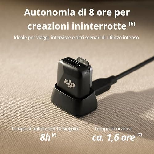 DJI Trasmettitore Mic Mini (Nero infinity),microfoni wireless, leggerissimo, audio di alta qualità, OsmoAudio, cancellazione del rumore, microfono senza fili per fotocamere/iPhone/Android, vlog thumbnail 4