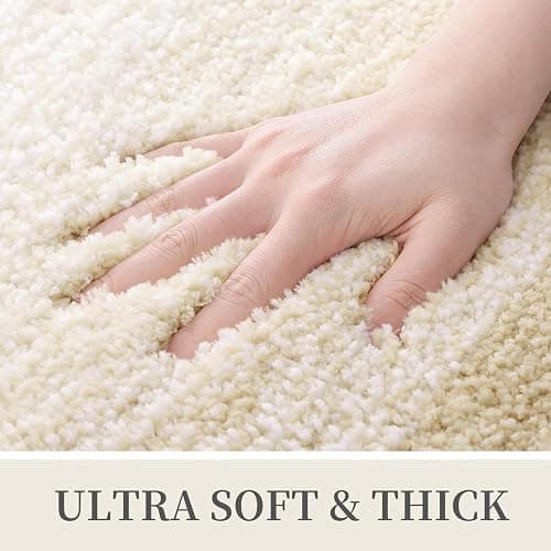 OLANLY Luxury Microfiber Bath Mat, Extra Soft and Absorbent Bathroom Mat, Non-Slip Plush Shaggy Bathroom Rug, Machine Wash Dry, Bath Rugs for Bathroom Floor, Tub and Shower, 16x24, Light Beige thumbnail 2