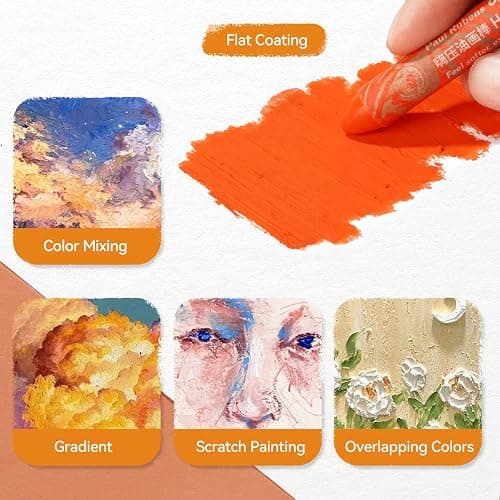 Paul Rubens Ölpastellkreide Set, 72 Farben Oil Pastels Weiche Pastellfarben für Künstler, Studenten und, Ideal zum Skizzieren, Dekorieren thumbnail 6