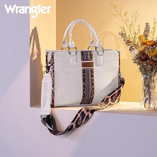 Montana West Wrangler Animal Print Tote Bag for Women Western Purse Boho Top Handle Satchel Handbag thumbnail 6