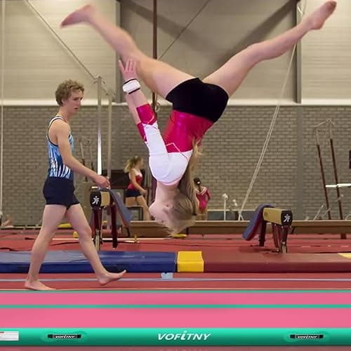 VOFiTNY Inflatable Gymnastics Air mat Tumbling Track with Air Barrel Octagon Mat with Pump for Home/Gym thumbnail 2