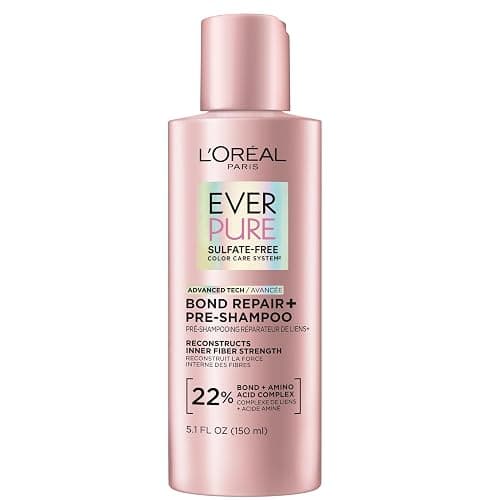 L'Oreal Paris Sulfate Free Bond Repair+ Pre Shampoo Concentrate, Hair Treatment with Bond + Amino Acid Complex for Colored, Bleached or Damaged Hair, EverPure, 5.1 Fl Oz (Packaging May Vary) - Image 1