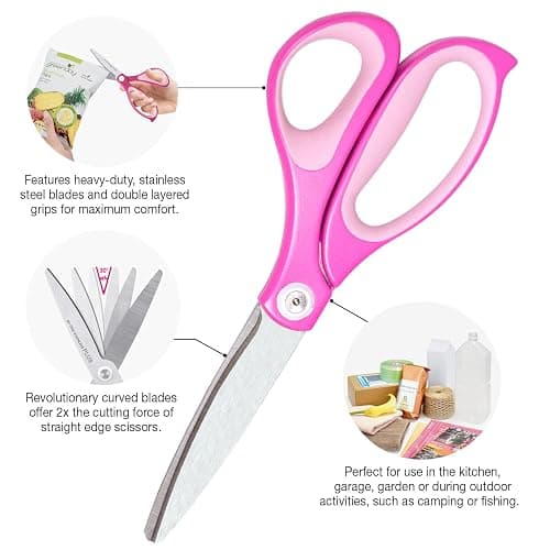 Plus Fit Cut Curve Scissors, Large, Pink (35061) - Large - Pink thumbnail 3