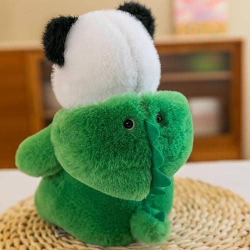 CASAGOOD Cute Stuffed Panda Animal Cosplay as Pink Dinosaur Plush Toy in Costume - Soft Plushies for Kids 12 Inch thumbnail 2