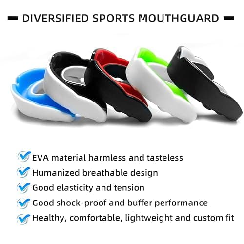 AITUSI 5 Pack Kids Youth Mouth Guard for Sports, Boys Girls Mouthguard for Football Boxing MMA Lacrosse Basketball Hockey Wrestling thumbnail 4