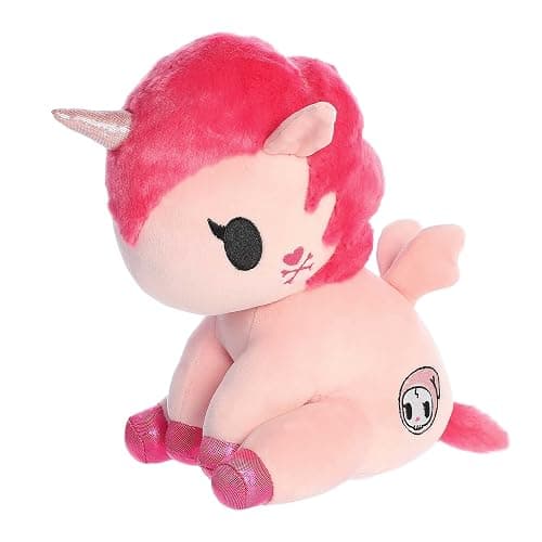 Aurora Enchanting ©Tokidoki Bellina Stuffed Animal - Bright & Colorful Design - Showpiece Plush - Pink 8.5 Inches - Image 1