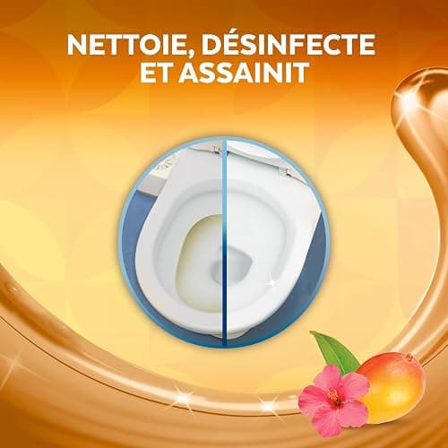 Lysol Brand New Day Toilet Bowl Cleaner, Disinfectant Gel, 710 mL | Removes Hard Water & Rust Stains, Kills Germs, Angled Bottle, Mango & Hibiscus Fragrance thumbnail 6
