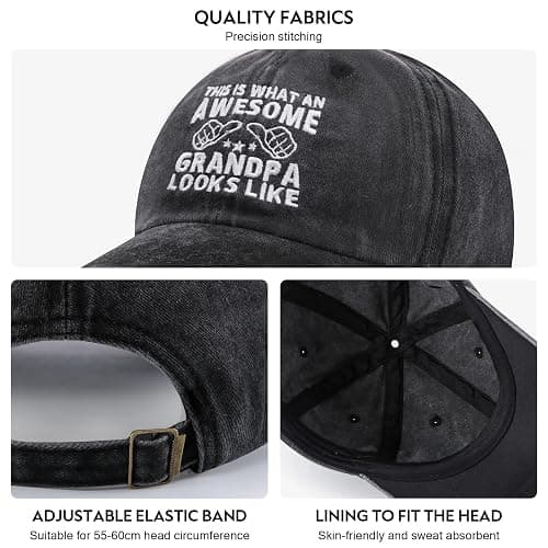 Grandpa Gifts - Hats for Men, Birthday Fathers Grandparents Gifts for Grandfather thumbnail 2