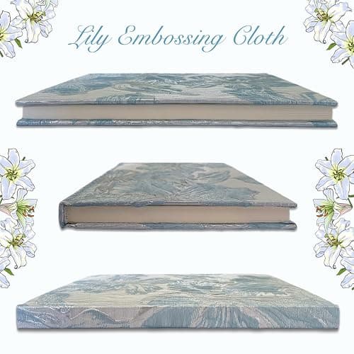 ipoul Hardcover Journal, Flower Notebook, A5, 6x8, Lined Pages, Lay-flat, Beautiful Journal for Women, Lily Flower, Blue Journal for Writing, Personal Notebook, Dream Journal, Self Care Journal thumbnail 4