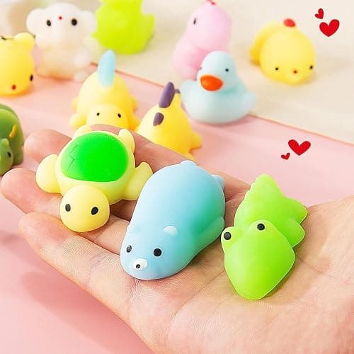 JUAUO 21 Pieces Mini Animal Squishy Pack - Soft Fidget Toys Stress Mochi Squeeze Toys, Kids Childrens Fidget Stress Relief Sensory Toy Party Bags Filler thumbnail 6
