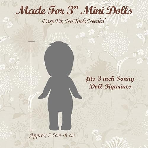 4 Sets Mini Doll Clothes for Sonny Angel, fit for 3 Inch Collectible Dolls for Adult Collectors, Includes Tops and Skirts for Display and Decoration (Creamy Latte Charm) thumbnail 5