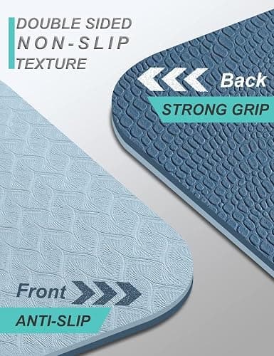 Yoga Mat Double-Sided Non Slip, 72'' x 32'' x 7mm - Extra Wide & Thick Yoga Mat for Women Men Kids, Professional TPE Yoga Mats for Home Workout, Yoga, Pilates and Floor Exercise, with Carrier Strap thumbnail 4