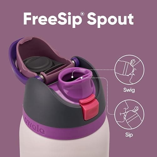 Owala FreeSip Insulated Stainless Steel Water Bottle with Straw for Sports, Travel, and School BPA-Free Sports Water Bottle, 40 oz, Dreamy Field thumbnail 5