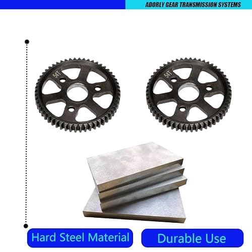 2pcs Hardened Steel 54T Spur Main Gear for Traxxas 1/10 Slash Stampede Rsutler Jato 4x4 6804 6807 6808 6708 Upgrade Parts,Replace#3956 thumbnail 4