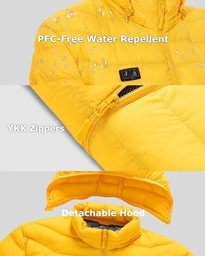 Venustas Unisex Dual-Control Heated Jacket, Water-resistant Heated Coat for Women and Men with Battery Included thumbnail 4