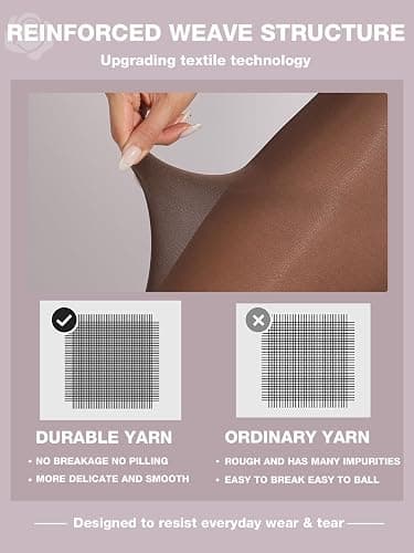 ARMOROSE Indestructible Tights for Women, Rip Resistant Durability T-Crotch Pantyhose Semi Sheer High Waist Stockings thumbnail 3
