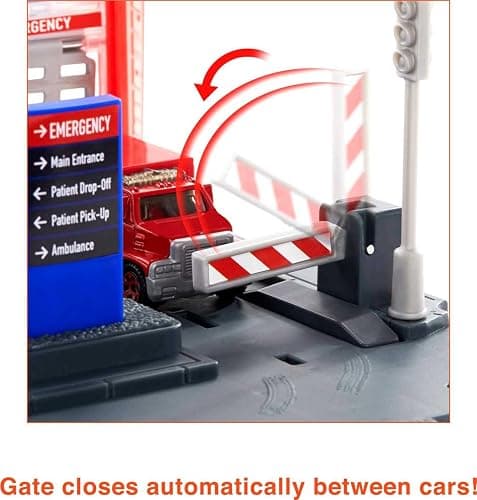 Matchbox Cars Playset, Action Drivers Helicopter Rescue & 1:64 Scale Toy Ambulance & Helicopter, Connects to Other Sets thumbnail 6
