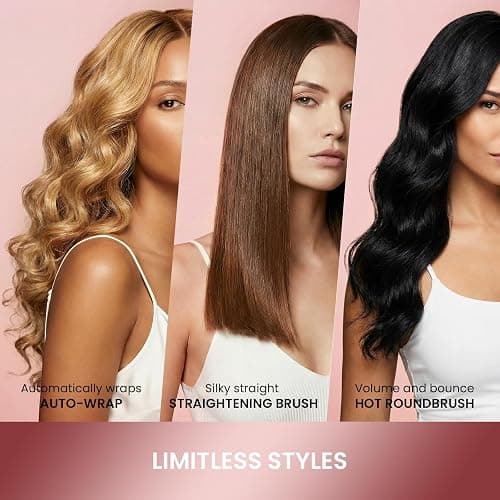 MESCOMB 5 in 1 Dual Voltage Hair Styler Ionen Föhn & Airstyler Set mit Aufsätzen, Schnelltrocknend,Lockenstab,Glätten, Volumen, Ohne Hitzeschäden | 100–240V für weltweite Reisen mit Reisetasche thumbnail 7