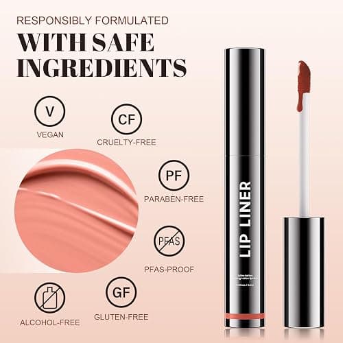 dfjdskl Lip Stain - Long Wear Tattoo Lip Liner, Waterproof & Transfer-proof Peel Off Lip Stain with Matte Finish, Lip Tint For All Skin Types, Gifts for Women (Rose) thumbnail 6