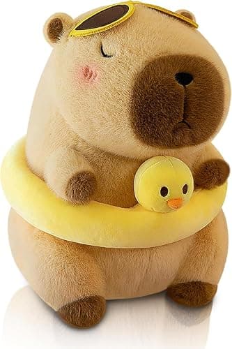 Pazoiaa Cute Capybara Plush, 10 Inch Capybara Stuffed Animal Kawaii Soft Capybara Doll Pillow Gifts for Boys Girls - Image 1
