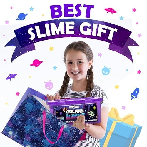 Original Stationery Galaxy Slime Kit for Kids Ages 8–12, DIY Space Slime Set with Glow-in-the-Dark Stickers & Galactic Glitter, Fun Cosmic Craft for Creative Play, Christmas Gift for Boys & Girls thumbnail 4