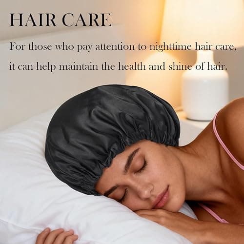 Luyfrsuu Satin Bonnet Double Layer Silk Bonnet for Sleeping Women Hair Care for Natural Curly thumbnail 4