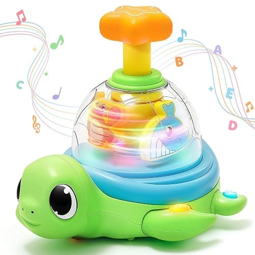 Baby Toys 6-12 Months, Musical Crawling Press to Spin & Glow Turtle Toy for 1 Year Old, Cause and Effect Early Learning for Infant Tummy Time, Christmas 1st Birthday Gifts Boy Girl 7 8 9 10 11 Month thumbnail 9