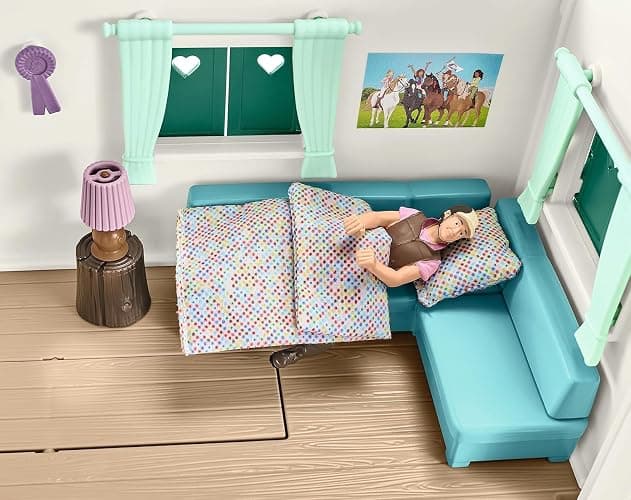 Schleich Horse Club - 113PC Interactive Camping Trip - Car and Camper Caravan Playset with Horse and Rider Figures, Dog Figurine and Accessories for Girls, Boys - Realistic Kids Toys Ages 5+ | 72205 thumbnail 8