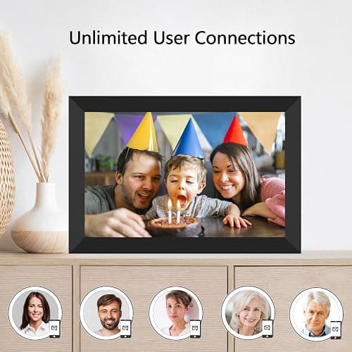 FRAMEO Cadre Photo numérique WiFi 10,1" Écran Tactile LCD IPS 1280 x 800 Mémoire intégrée 16 Go Rotation Automatique Partagez instantanément des Moments Via l'application Frameo Depuis n'importe où thumbnail 8