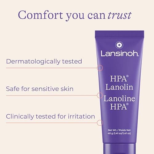 Lansinoh Lanolin Nipple Cream - Soothes and Protects Sore, Dry Nipples from Breastfeeding, Safe for Baby and Mom 40 grams thumbnail 5
