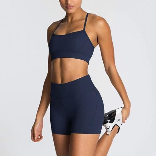 IMEKIS Women's Workout Sets 2 Piece Yoga Outfit High Waisted Biker Shorts Leggings Sports Bra Gym Fitness Clothes Tracksuit thumbnail 4