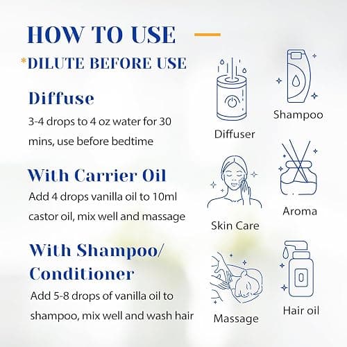 HIQILI Vanilla Essential Oil, Undiluted Natural Strong Fragrance Add in Skin Perfume, Unscented Lotion, Candle Soap Making Scent, Relax at Home with Diffuse Warm Sweet Aroma -100ML thumbnail 7