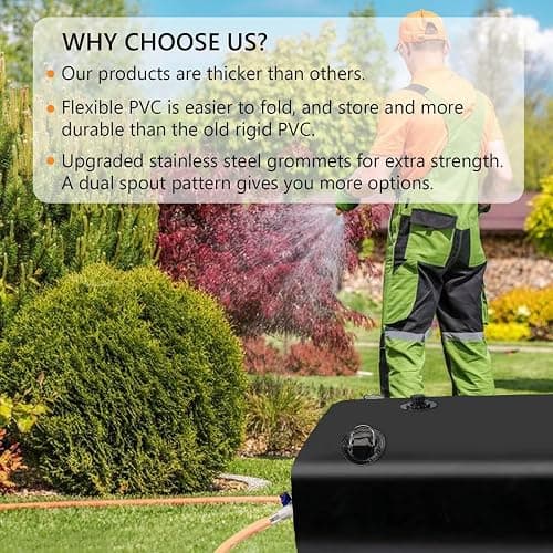 LOFTANK Water Tank, Water Storage Bladder, Portable Water Tank, Water Bladder Tank, Large Water Storage, Water Storage Containers for Camping, Garden, Emergency Water Storage Black thumbnail 6