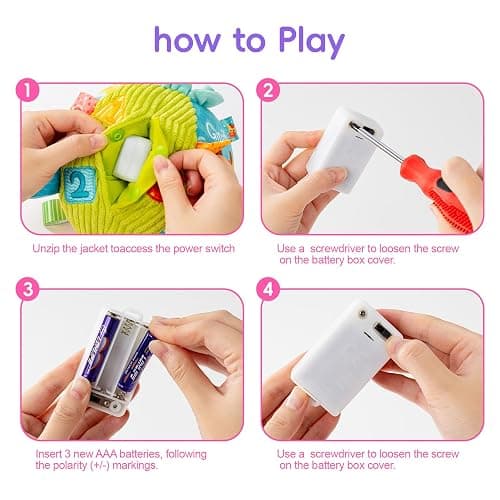 Koty Baby Musical Crawling Ball with 7 Sounds & Songs, Toys for 1 Year Old Boys & Girls, Baby Toys 6-12+ Months,Farm Animal Theme, Soft Plush, Gift for Toddlers 6-12+ Months thumbnail 6
