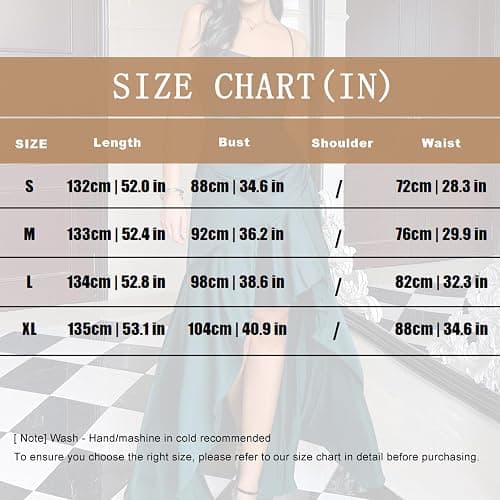 Damen Satin Maxikleid Spaghettiträger, Rückenfrei, Asymmetrischer Volant-Saum, Elegant Abend Festkleid thumbnail 5