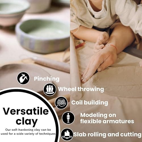 Old Potters Air Dry Modeling Clay, 25 lbs, All Natural Modeling Clay. Ideal for Beginners and Advanced Sculptors. 25 lbs. thumbnail 3