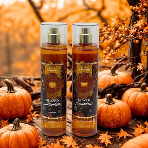Bath & Body Works GLAZED PUMPKIN Fine Fragrance Mist 2-Pack Gift Set with Red Bow for Holidays – 8 fl oz Each – 2025 Fall Collection thumbnail 7
