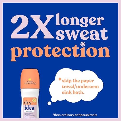 Dry Idea Unscented Roll On Deodorant & Antiperspirant for Women - Hypoallergenic for Sensitive Skin, 2X Longer Sweat Protection*, 72Hr Odor Protection, Womens Deodorant, 3.25oz thumbnail 2