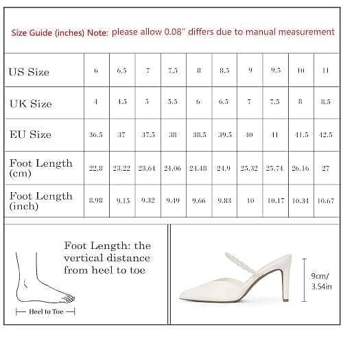 Modatope Pointed Toe Ankle Strap Heels for Women Stiletto Closed Toe Pumps Women Dress Party Mules Sandals thumbnail 9